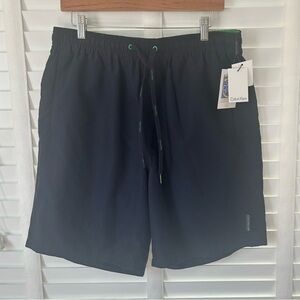 Calvin Klein Swim Trunks NWT Navy Blue Green Size Large Bathing Suit